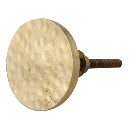 Golden Round Hammer Flat Brass Cabinet Knobs